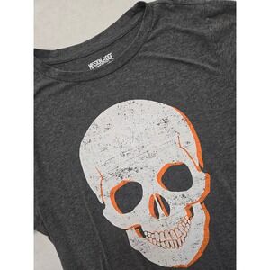 Mission Ridge Mens T-Shirt Gray Skull Graphic Short Sleeve Tee Shirt M Halloween